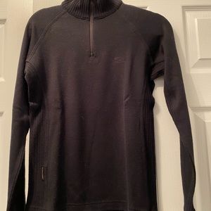 Icebreaker Womens Sz Small merino quarter zip pullover base layer sweater top.